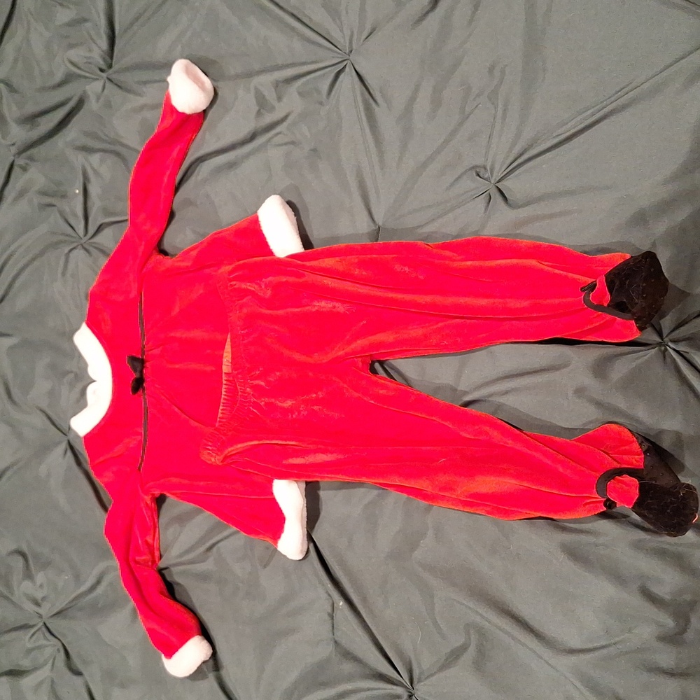 24 month footed holiday outfit